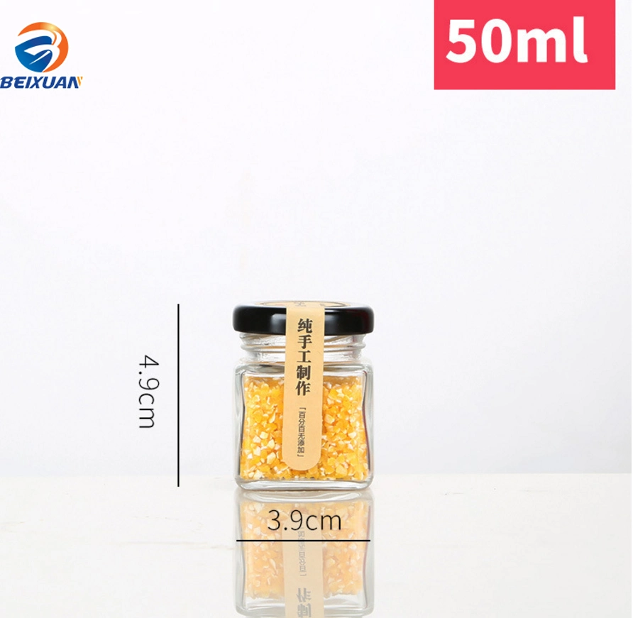 Wholesale 500ml 16oz Square Pickle Food Storage Glass Bottle