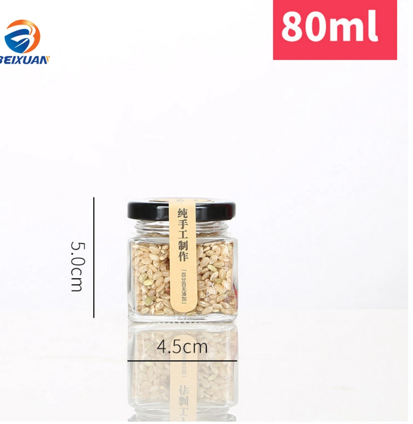 Wholesale 500ml 16oz Square Pickle Food Storage Glass Bottle