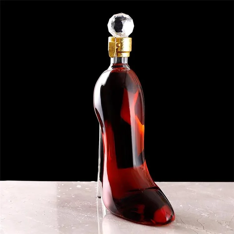 Household 750ml Food Grade Safety Wine Glasses High Heels Glass Wine Bottle