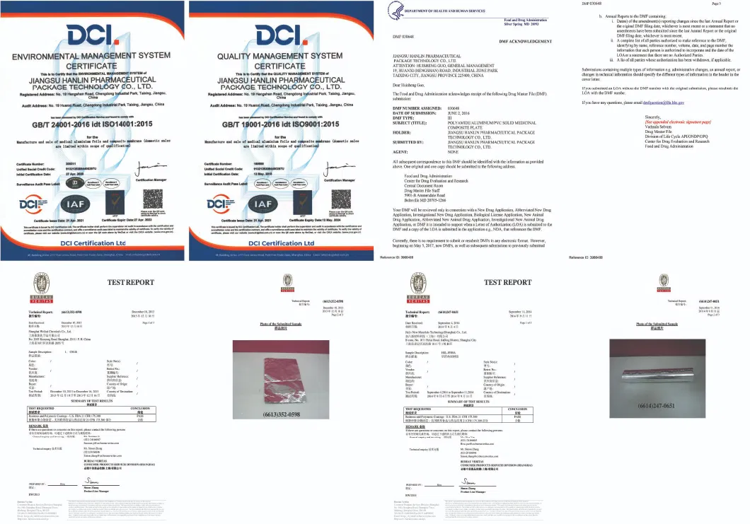 Strip Pack Foil for Tablet Packaging in Pharmaceutical Aluminum Blister Package