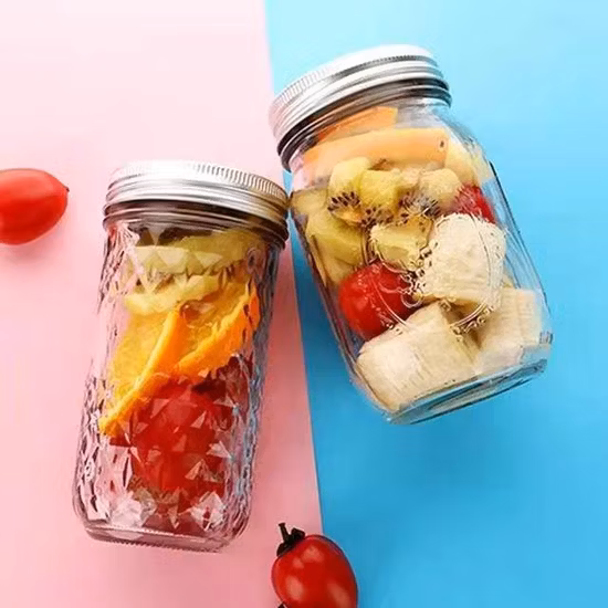 8 oz 16 oz 32 oz vide clair conserve gingembre verre de stockage des aliments en gros Mini boule Mason Jar avec couvercles pour la mise en conserve