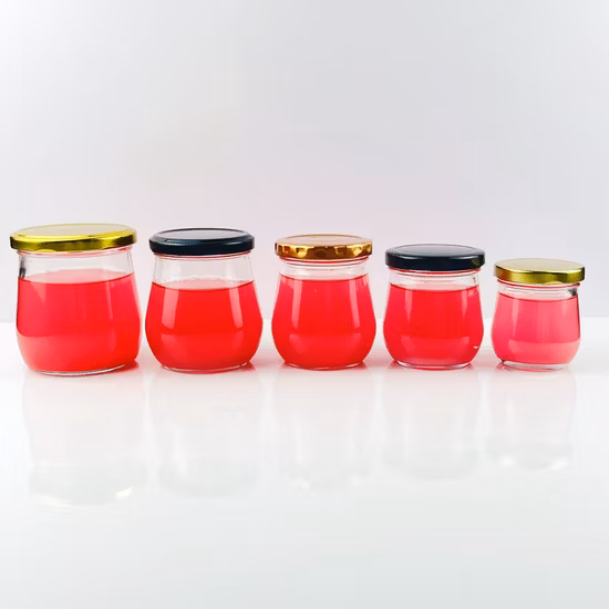100 ml 200 ml 250 ml 300 ml 380 ml de qualité alimentaire Unique nid d'oiseau forme verre pot de miel bouteille en verre pour gelée de confiture de miel avec couvercles à vis