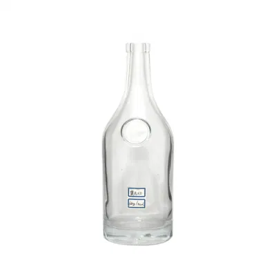 Vente en gros de dernier style de haute capacité de qualité alimentaire Whisky Vodka Brandy Liqueur Bouteille en verre de bonne qualité